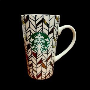 Starbucks Holiday 2018 Geometric Metallic Gold Ceramic Travel Mug Siren Mermaid